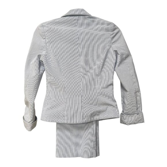 Snow from St. Barth Women's Suit Blue & White Stripes Pants & Jacket Size 36/38 - Picture 3 of 15